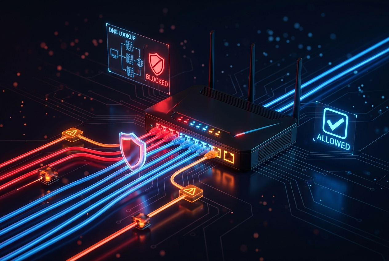 DNS Security: Filtering and Blocking Malicious Domains on the Router